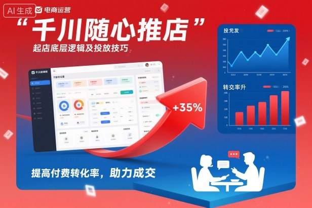 千川随心推起店底层逻辑及投放技巧，提高付费转化率，助力成交-超级会员网