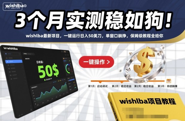 3个月实测稳如狗！wishlba最新项目，一键运行日入50美刀，单窗口躺挣，保姆级教程全给你【揭秘】-超级会员网