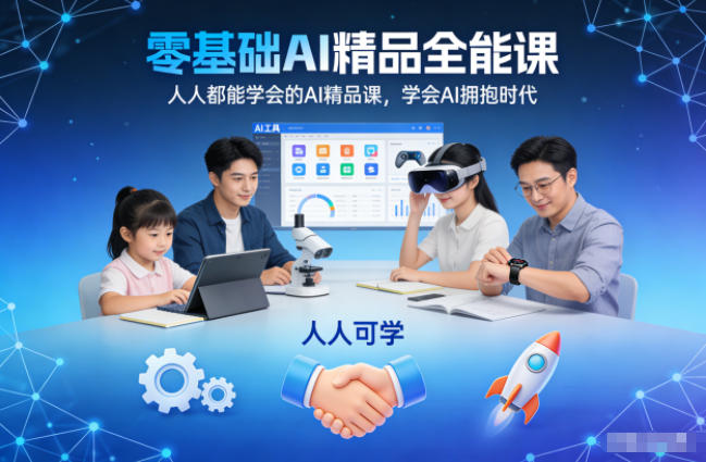 零基础AI精品全能课，人人都能学会的AI精品课，学会AI拥抱时代-超级会员网