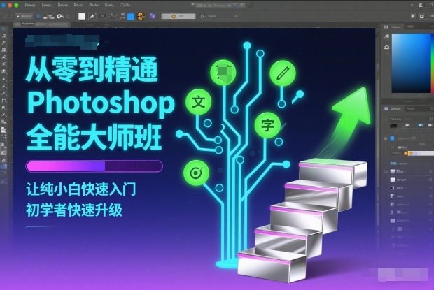 从零到精通Photoshop全能大师班，让纯小白快速入门，初学者快速升级-超级会员网