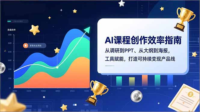 AI课程创作效率指南，从调研到PPT、从大纲到海报，工具赋能，打造可持续变现产品线-超级会员网