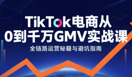 TikTok电商从0到千万GMV实战课，从0到1拆解实战秘籍(更新)-超级会员网
