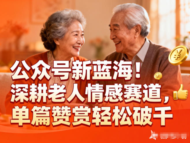公众号新蓝海！深耕老人情感赛道，单篇赞赏轻松破1k-超级会员网