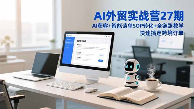 AI外贸实战营27期，AI获客+智能谈单+SOP转化+全链路教学，快速搞定跨境订单-超级会员网