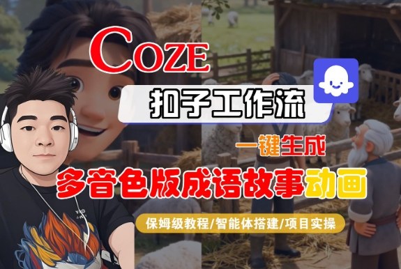 Coze扣子智能体工作流一键生成“多音色版成语故事“动画，全流程保姆级教学-超级会员网