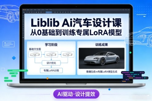 Liblib Ai汽车设计课，从0基础文生图，到教你训练专属设计和风格LoRA模型-超级会员网