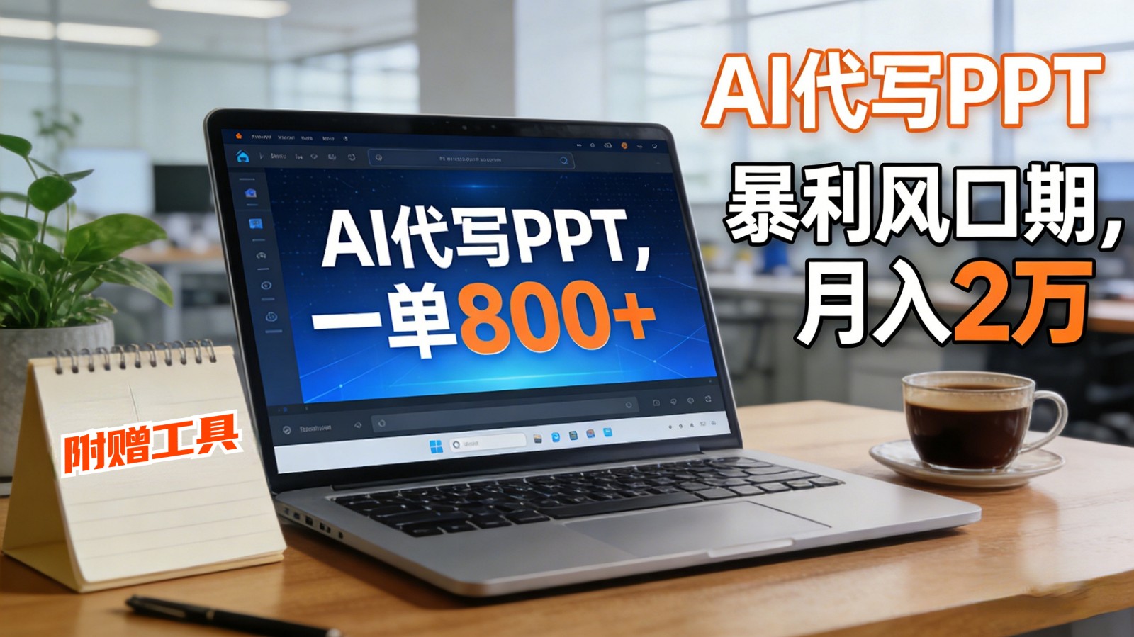 AI 代写做 PPT！一单狂赚 800+，风口期月入 2 万(工具 + 提示词直接送)-超级会员网