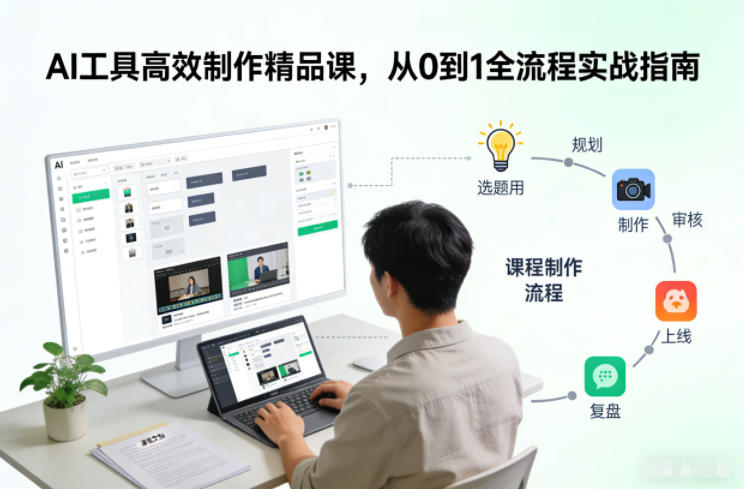 AI工具高效制作精品课，从0到1全流程实战指南-超级会员网