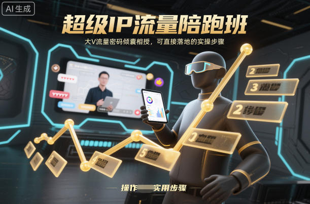 超级IP流量陪跑班，大V流量密码倾囊相授，可直接落地的实操步骤-超级会员网