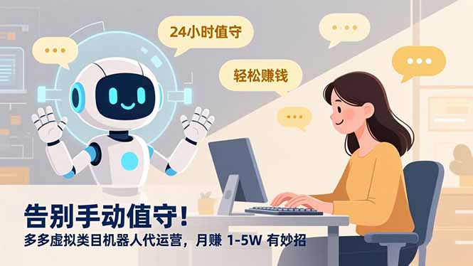 告别手动值守！多多虚拟类目机器人代运营，月赚 1-5W 有妙招-超级会员网