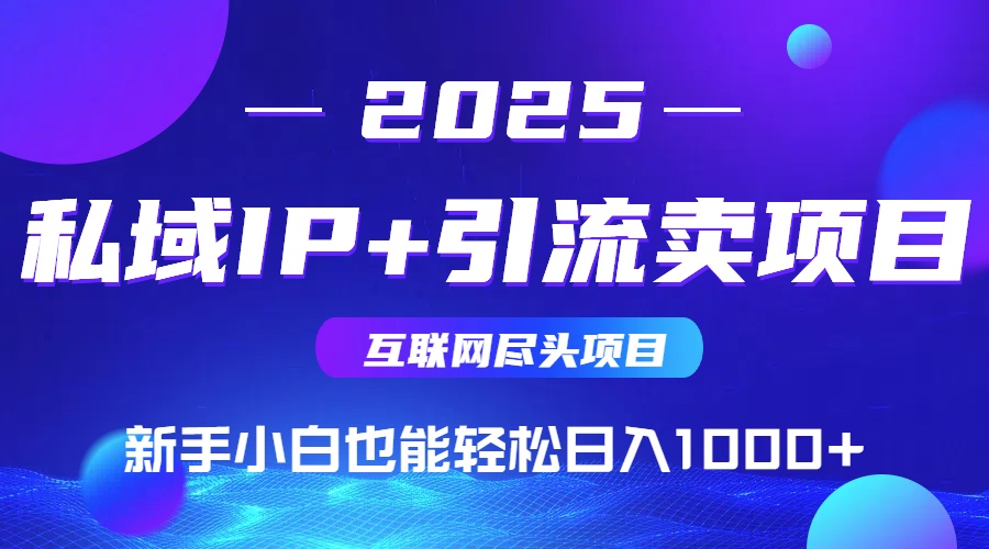 私域IP+卖项目，普通人小白也能轻松实现日入1000+-超级会员网