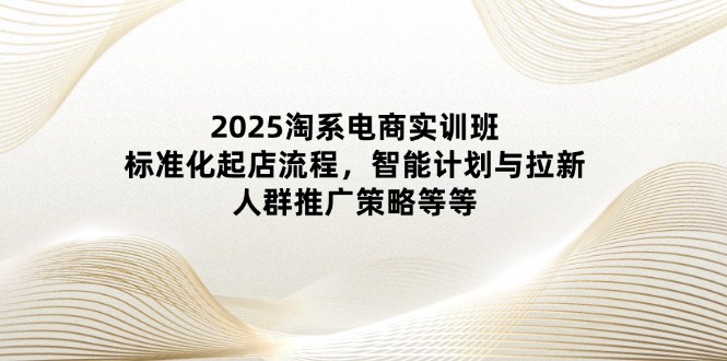 2025淘系电商实训班：标准化起店流程，智能计划与拉新，人群推广策略等等-超级会员网