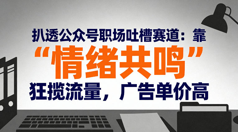 扒透公众号职场吐槽赛道：靠“情绪共鸣”狂揽流量，广告单价高-超级会员网