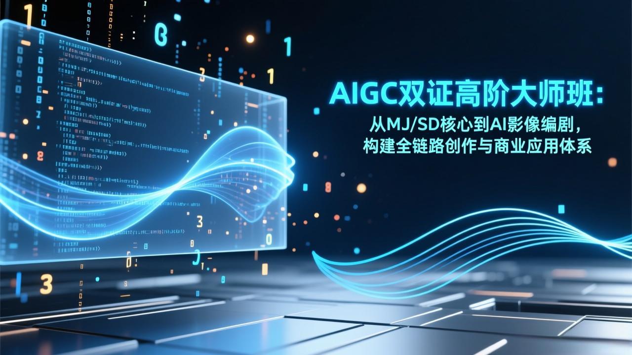AIGC双证高阶大师班：从MJ/SD核心到AI影像编剧，构建全链路创作与商业应用体系-超级会员网