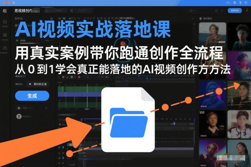 AI视频实战落地课，用真实案例带你跑通创作全流程，从0到1学会真正能落地的AI视频创作方法-超级会员网
