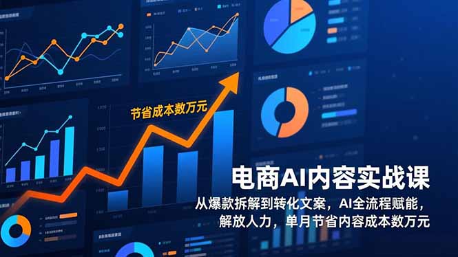 电商AI内容实战课，从爆款拆解到转化文案，AI全流程赋能，解放人力，单月节省内容成本数万元-超级会员网