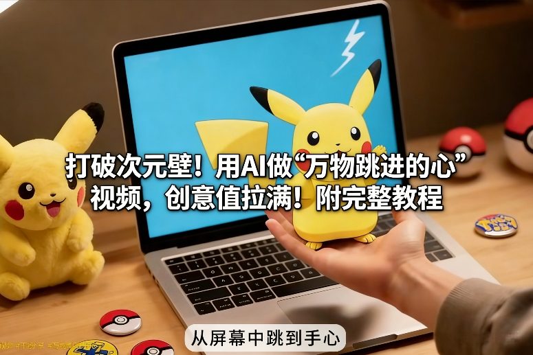 打破次元壁！用AI做【万物跳进手心】视频，创意值拉满！附完整教程-超级会员网