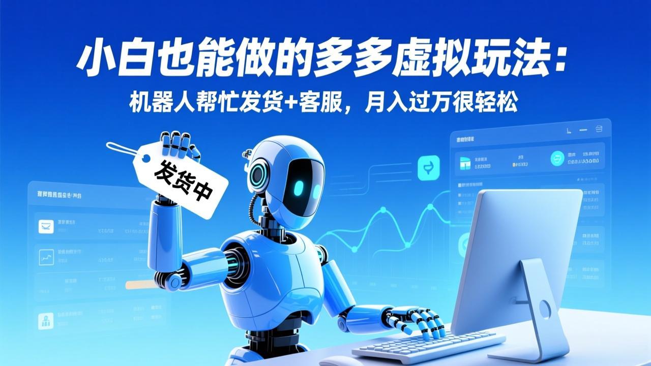 小白也能做的多多虚拟玩法：机器人帮忙发货+客服，月入过万很轻松-超级会员网