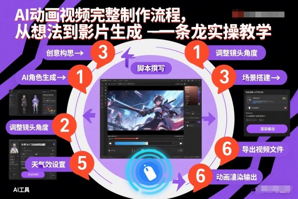 AI动画视频完整制作流程，从想法到影片生成一条龙实操教学-超级会员网