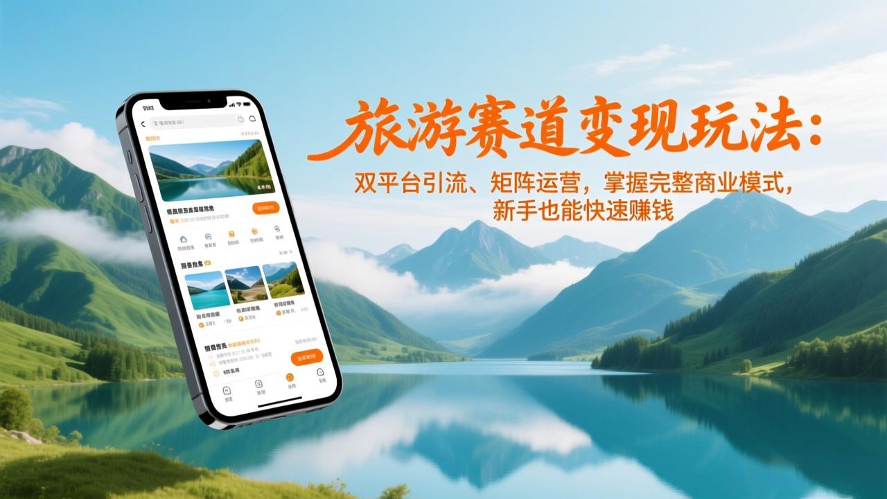旅游赛道变现玩法：双平台引流、矩阵运营，掌握完整商业模式，新手也能快速赚钱-超级会员网