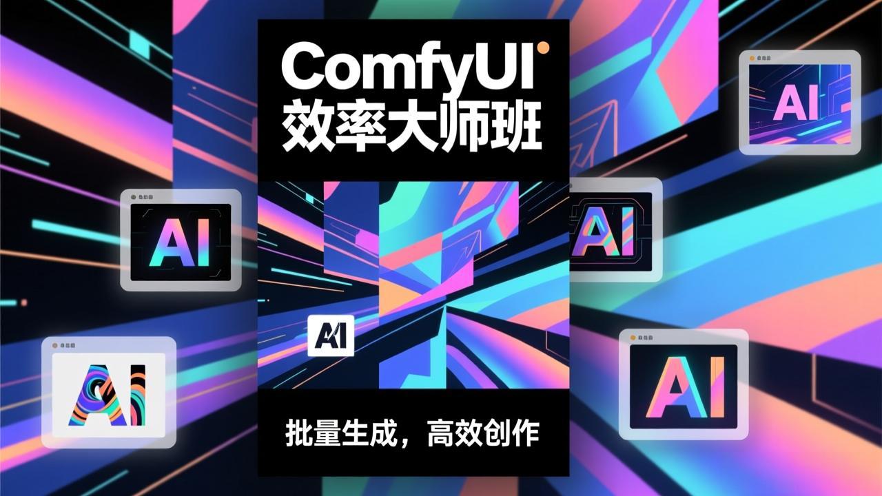 ComfyUI效率大师班：工作流搭建，批量生成，将个人AI出图效率提升5-10倍，月接单收入1-3万-超级会员网