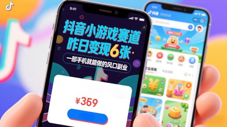 抖音小游戏赛道，昨日变现600+，零基础一部手机就能做的风口副业【揭秘】-超级会员网