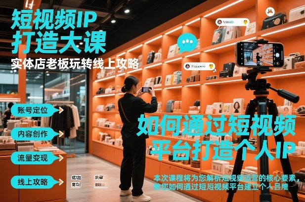 短视频ip打造大课，实体店老板玩转线上攻略-超级会员网