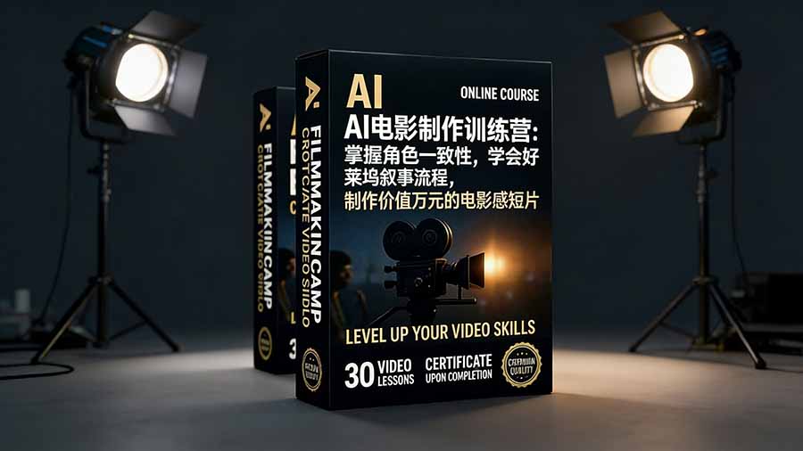 AI电影制作训练营：掌握角色一致性，学会好莱坞叙事流程，制作价值万元的电影感短片-超级会员网