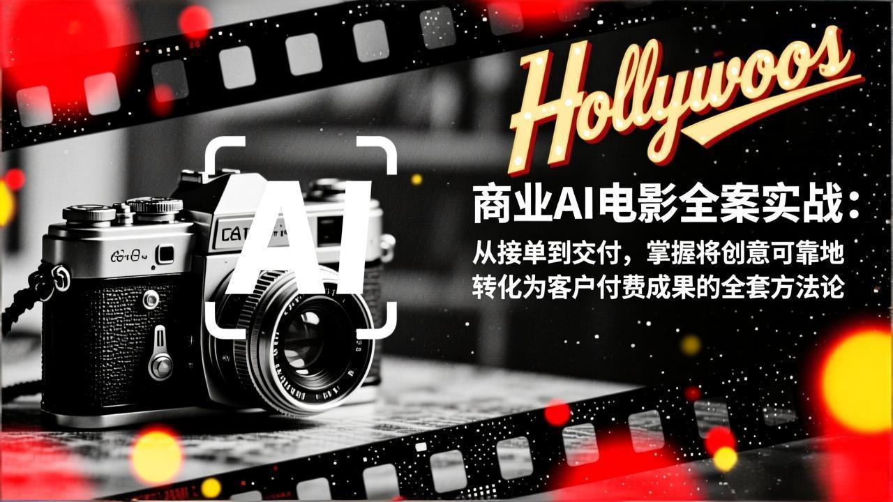 商业AI电影全案实战：从接单到交付，掌握将创意可靠地转化为客户付费成果的全套方法论-超级会员网