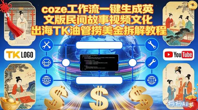 Coze扣子工作流一键生成英文版民间故事视频，文化出海TK油管捞美金拆解教程-超级会员网