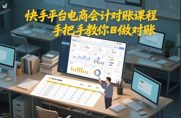 快手平台电商会计对账课程，手把手教你做对账-超级会员网