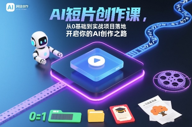 AI短片创作课，从0基础到实战项目落地，开启你的AI创作之路-超级会员网