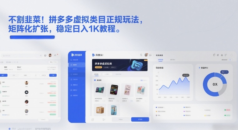 不割韭菜！拼多多虚拟类目正规玩法，矩阵化扩张，稳定日入1K教程【揭秘】-超级会员网
