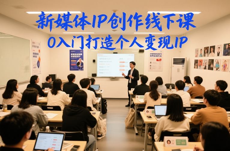 新媒体IP创作线下课，0入门打造个人变现IP-超级会员网