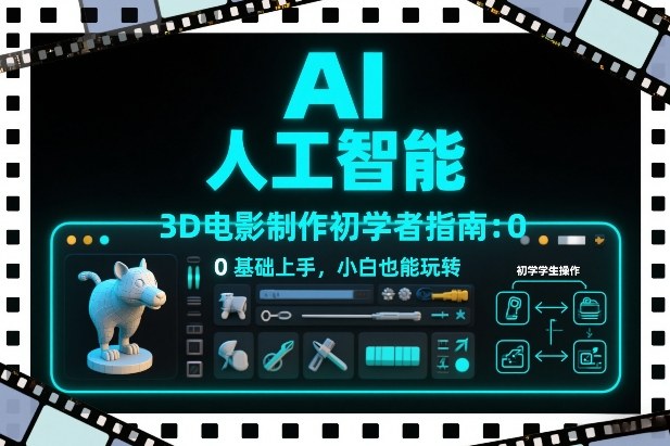 AI人工智能3D电影制作初学者指南：0基础上手，小白也能玩转-超级会员网