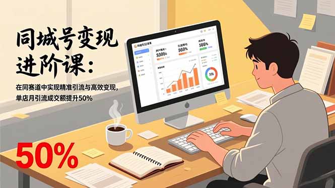 同城号变现进阶课：在同城赛道中实现精准引流与高效变现，单店月引流成交额提升50%-超级会员网