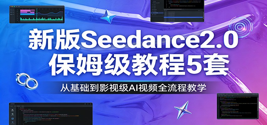 新版Seedance2.0保姆级教程5套:从基础到影视级AI视频全流程教学-超级会员网