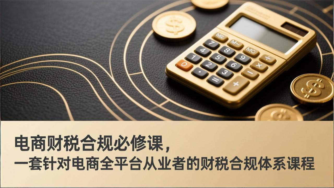 电商财税合规必修课，是一套针对电商全平台从业者的财税合规体系课程-超级会员网