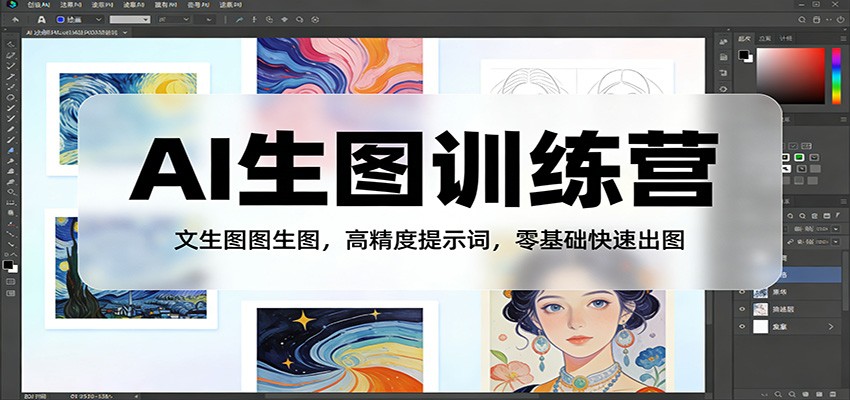 AI生图训练营：文生图图生图，高精度提示词，零基础快速出图-超级会员网
