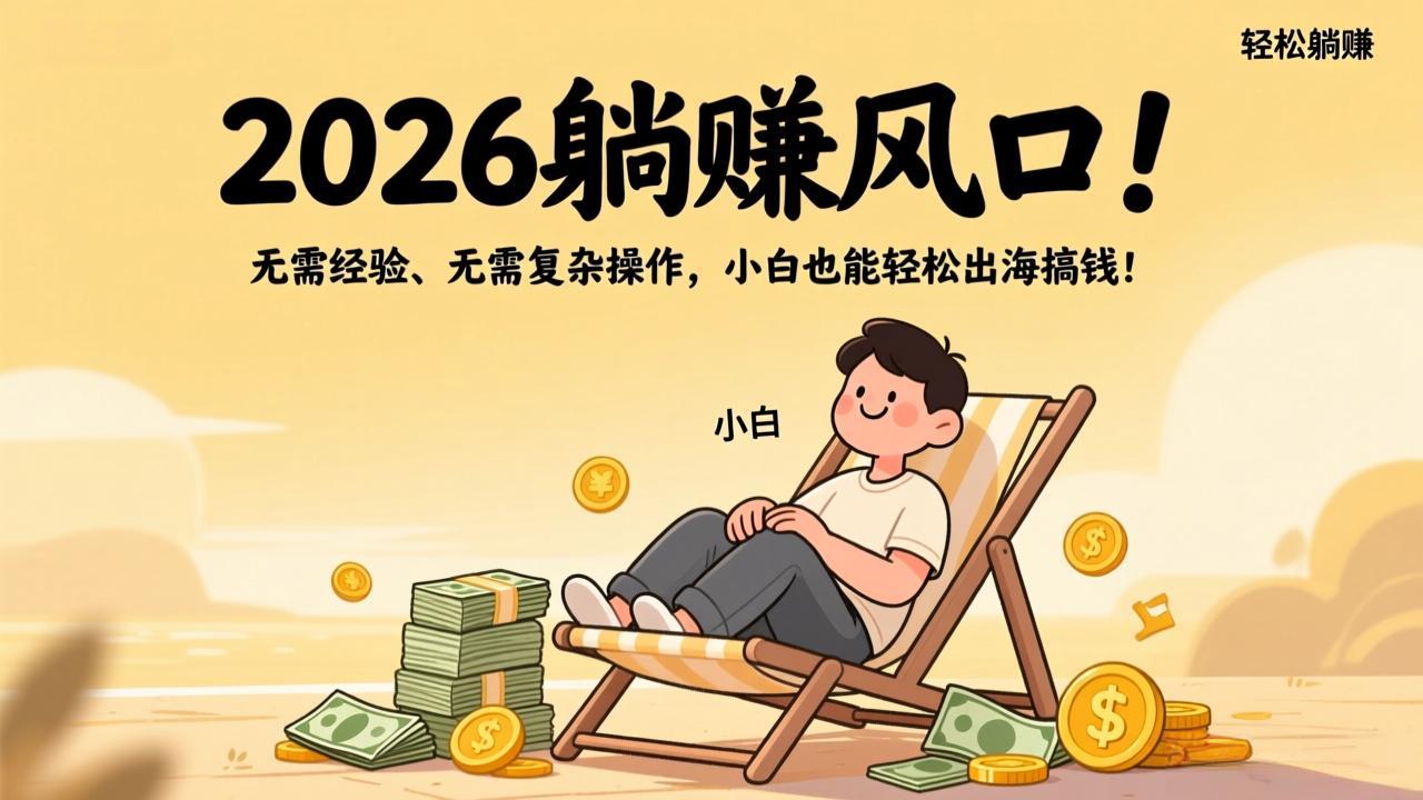2026躺赚风口！无需经验、无需复杂操作，小白也能轻松出海搞钱！-超级会员网