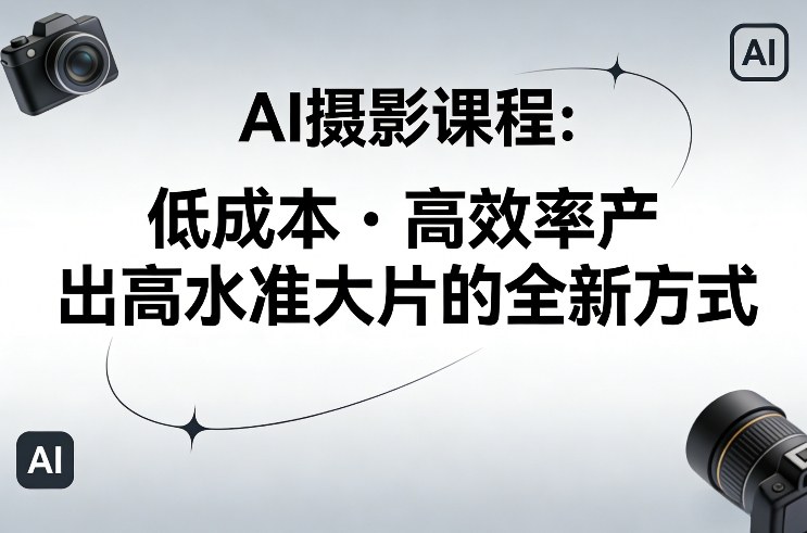 AI摄影课程，低成本高效率产出高水准大片的全新方式-超级会员网