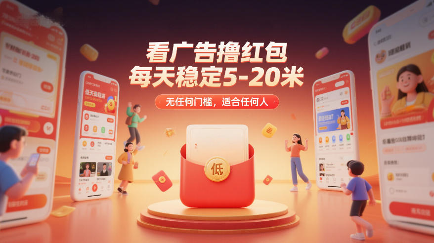 看广告撸红包，每天稳定5-20米，无任何门槛，适合任何人-超级会员网