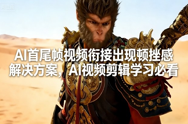 AI首尾帧视频衔接出现顿挫感解决方案，AI视频剪辑学习必看-超级会员网