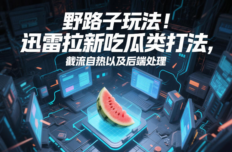 野路子玩法！迅雷拉新吃瓜类打法，截流自热以及后端处理-超级会员网