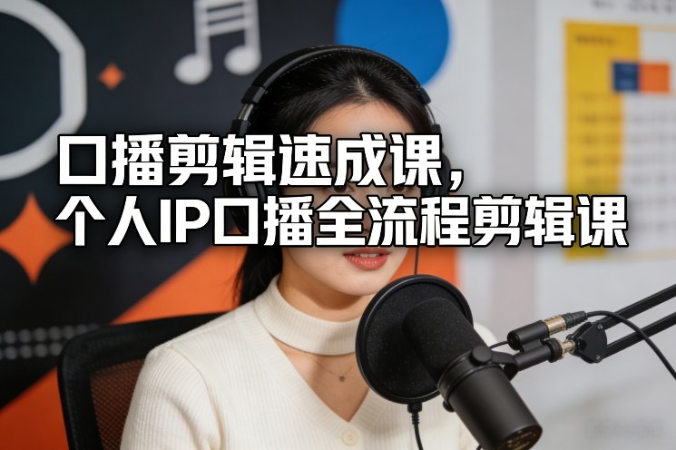 口播剪辑速成课，个人IP口播全流程剪辑课-超级会员网
