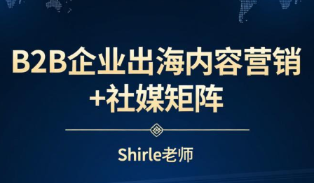 shirle老师·B2B企业出海内容营销+社媒矩阵-超级会员网