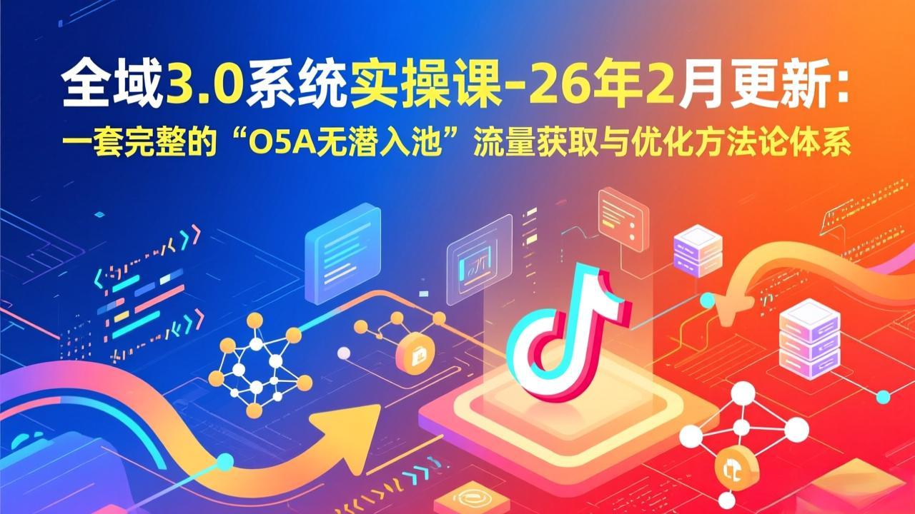 全域3.0系统实操课-26年2月更新：一套完整的“O5A无潜入池”流量获取与优化方法论体系-超级会员网