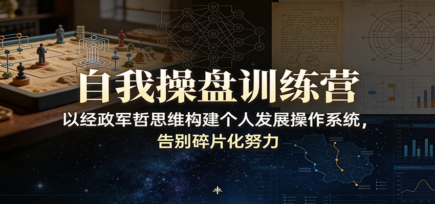 自我操盘训练营：以经政军哲思维构建个人发展操作系统，告别碎片化努力-超级会员网