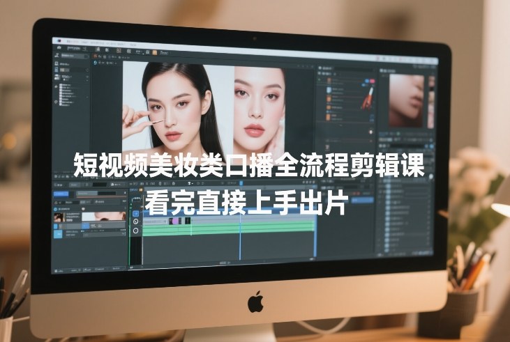短视频美妆类口播全流程剪辑课，看完直接上手出片-超级会员网