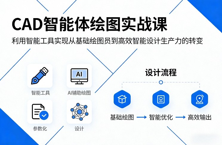 CAD智能体绘图实战课，利用智能工具，实现从基础绘图员到高效智能设计生产力的转变-超级会员网